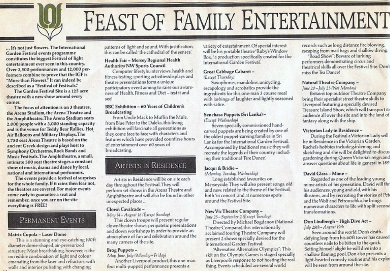 1984 Liverpool International Garden Festival Programme