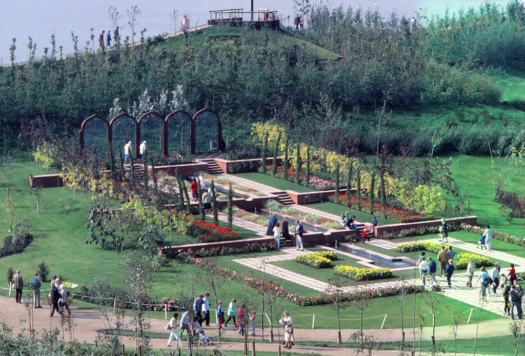 The Indian Garden at Liverpool International Garden Festival in August 1984